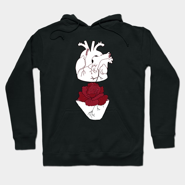 Anatomy heart flower Hoodie by Carries Design 